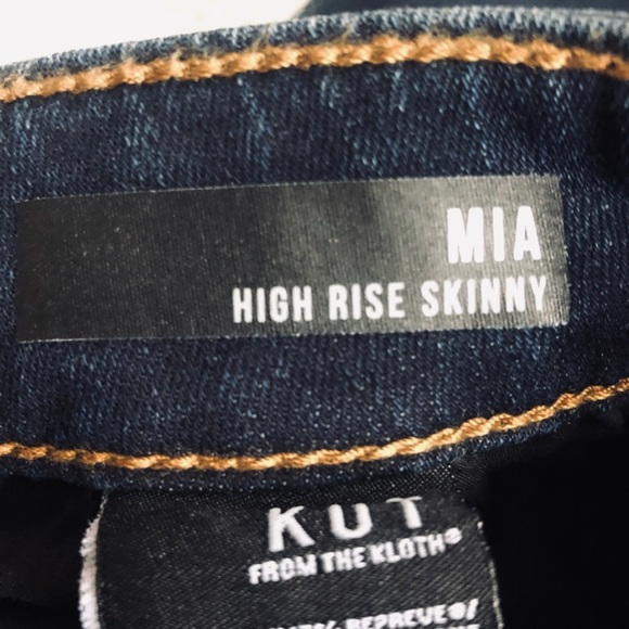 🛑SOLD🛑Kut From The Kloth Mia High Rise Dark Wash Skinny Jeans Size 10 - Picture 4 of 5